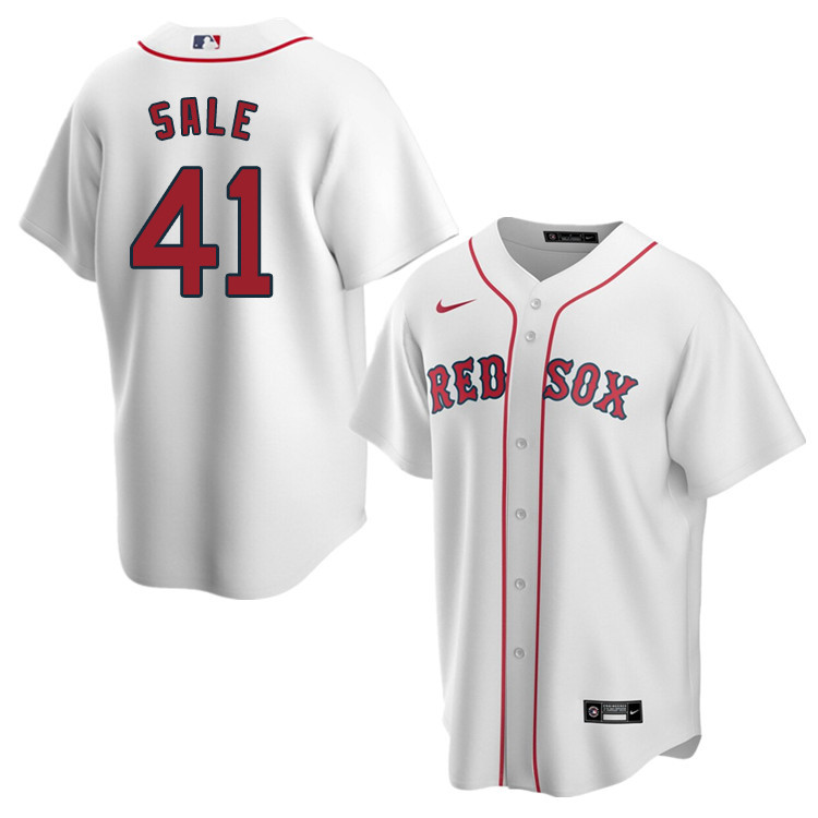 Nike Men #41 Chris Sale Boston Red Sox Baseball Jerseys Sale-White